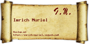 Imrich Muriel névjegykártya